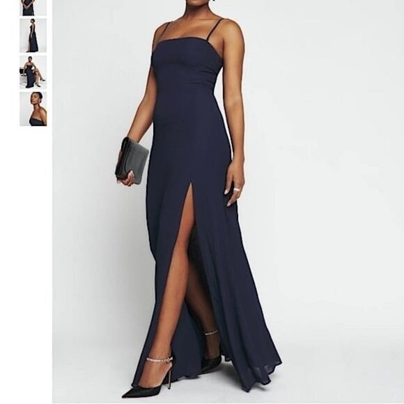 NWT Reformation Ingrid Dress in Navy Size 10 - Picture 2 of 12